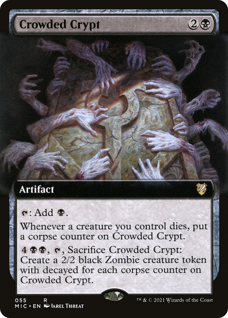 Crowded Crypt (Extended Art) [Innistrad: Midnight Hunt Commander] - Trinity Hobby