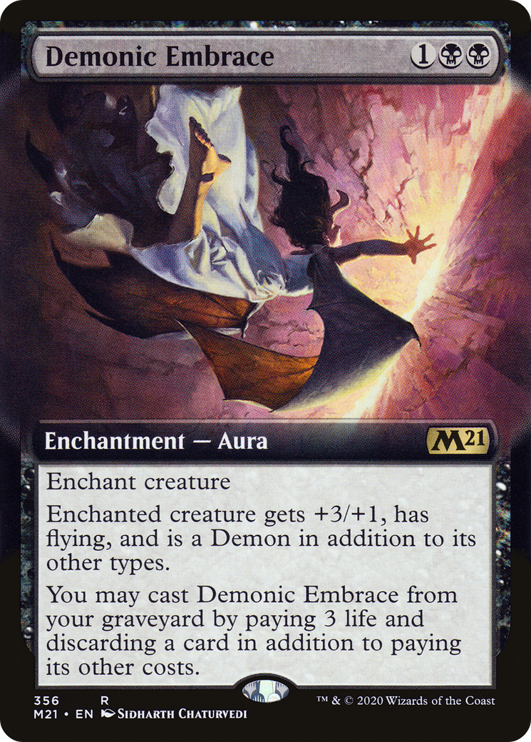 Demonic Embrace (Extended Art) [Core Set 2021] - Trinity Hobby