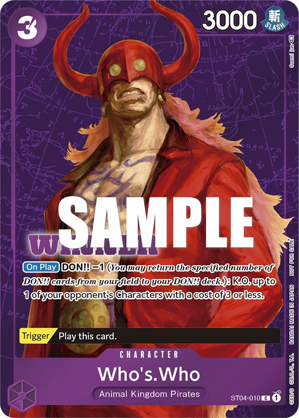 Who's.Who (Tournament Pack Vol. 3) [Winner] (ST04-010) - [One Piece Promotion Cards] Foil - Trinity Hobby