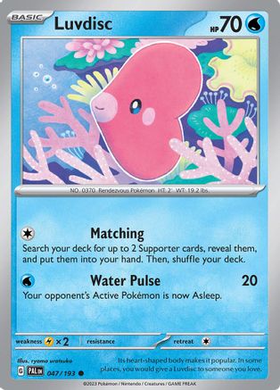 Luvdisc (047/193) [Scarlet & Violet: Paldea Evolved] - Trinity Hobby