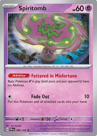 Spiritomb (089/193) [Scarlet & Violet: Paldea Evolved] - Trinity Hobby