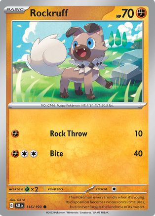 Rockruff (116/193) [Scarlet & Violet: Paldea Evolved] - Trinity Hobby