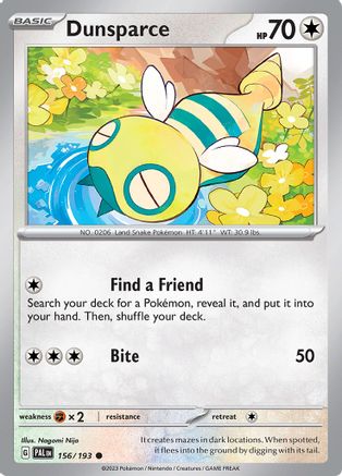 Dunsparce (156/193) [Scarlet & Violet: Paldea Evolved] - Trinity Hobby