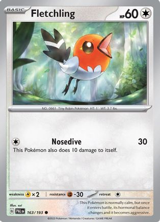 Fletchling (163/193) [Scarlet & Violet: Paldea Evolved] - Trinity Hobby