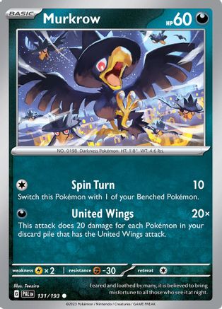 Murkrow (131/193) [Scarlet & Violet: Paldea Evolved] - Trinity Hobby