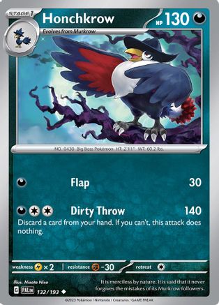 Honchkrow (132/193) [Scarlet & Violet: Paldea Evolved] - Trinity Hobby