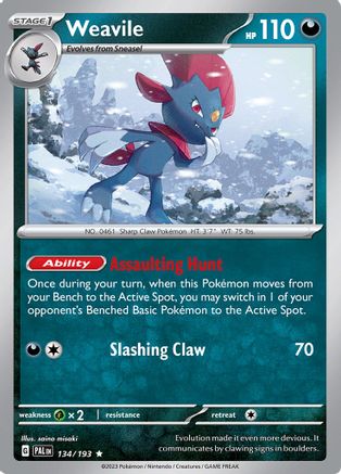 Weavile (134/193) [Scarlet & Violet: Paldea Evolved] - Trinity Hobby