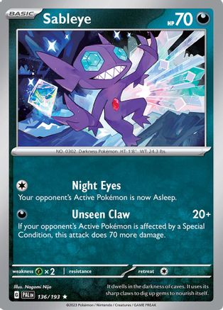 Sableye (136/193) [Scarlet & Violet: Paldea Evolved] - Trinity Hobby