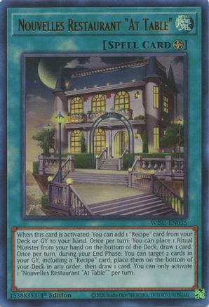 Nouvelles Restaurant "At Table" [WISU-EN035] Ultra Rare - Trinity Hobby
