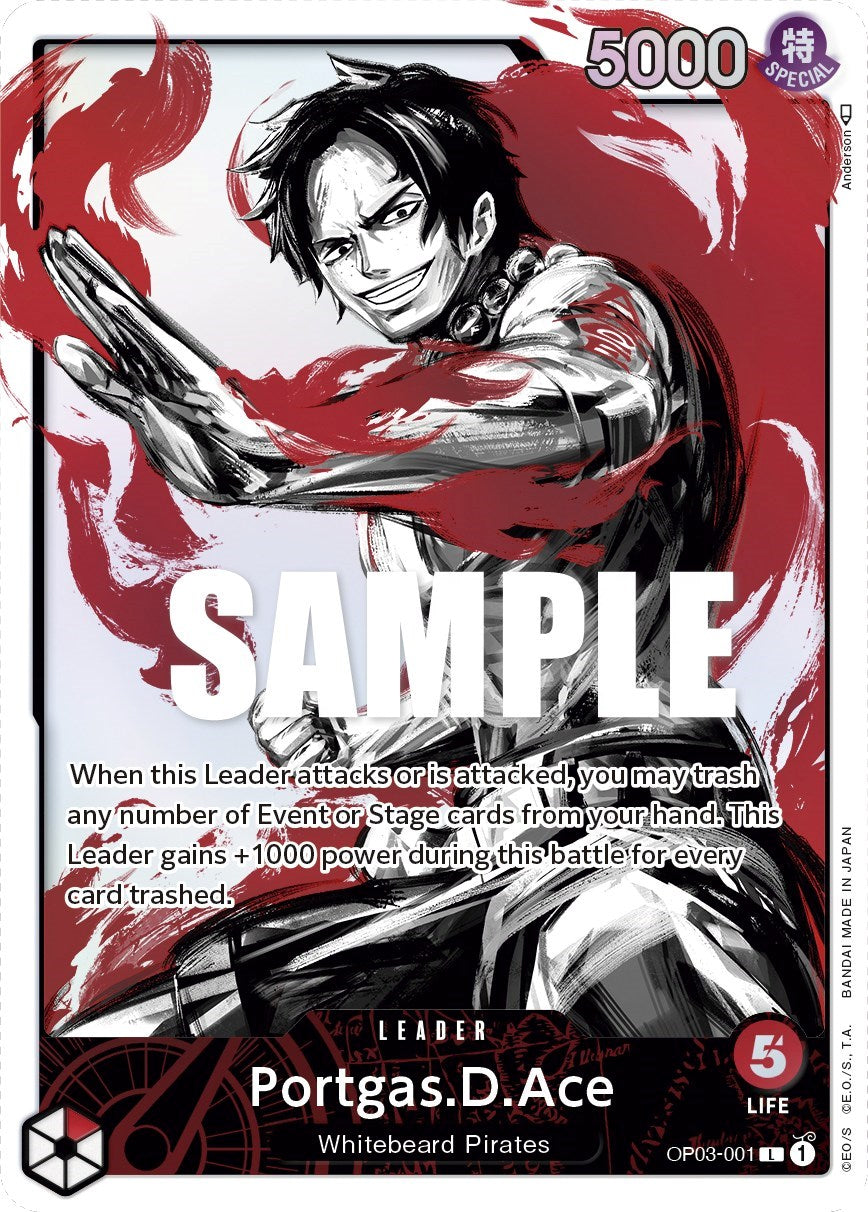 Portgas.D.Ace (Alternate Art) (OP03-001) - [Pillars of Strength] Foil - Trinity Hobby