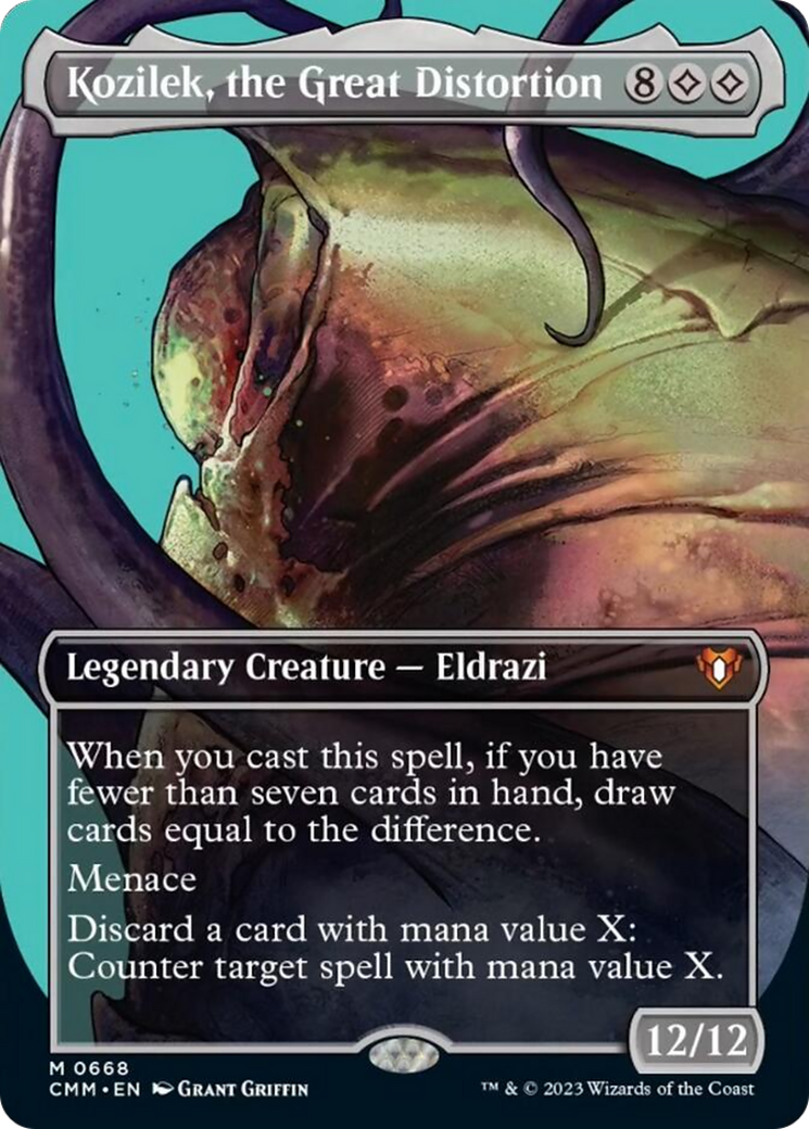 Kozilek, the Great Distortion (Borderless Profile) [Commander Masters] - Trinity Hobby