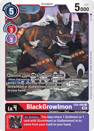 BlackGrowlmon [EX4-008] [Alternative Being Booster] - Trinity Hobby