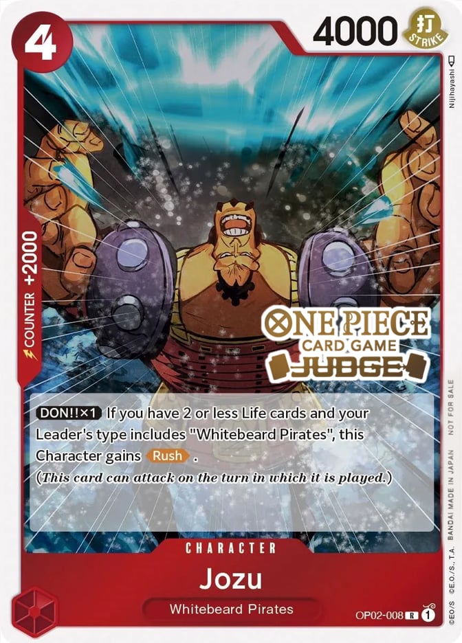 Jozu (Judge) (OP02-008) - [One Piece Promotion Cards] Foil - Trinity Hobby