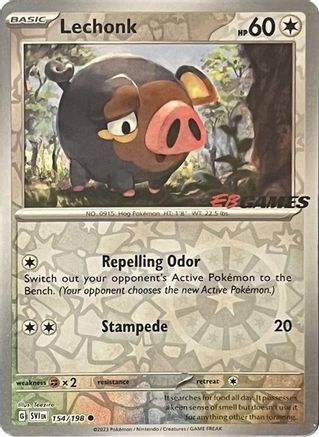 Lechonk (EB Games Promo) - (154/198) Reverse Holofoil [Miscellaneous Cards & Products]