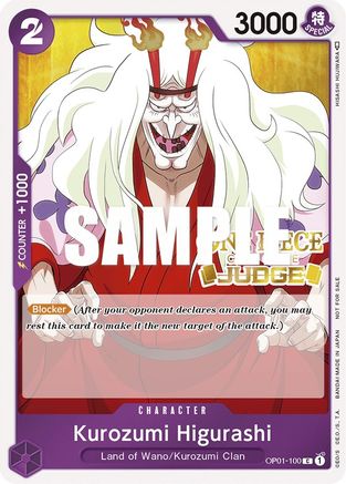 Kurozumi Higurashi (Judge) (OP01-100) - [One Piece Promotion Cards] Foil - Trinity Hobby