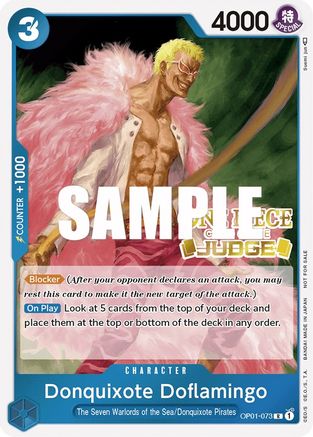 Donquixote Doflamingo (Judge) (OP01-073) - [One Piece Promotion Cards] Foil - Trinity Hobby