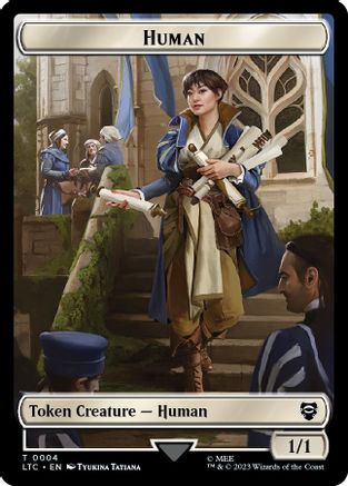 Human // Treasure Double-Sided Token  (LTC-4 // 12) - [Commander: The Lord of the Rings: Tales of Middle-earth] - Trinity Hobby