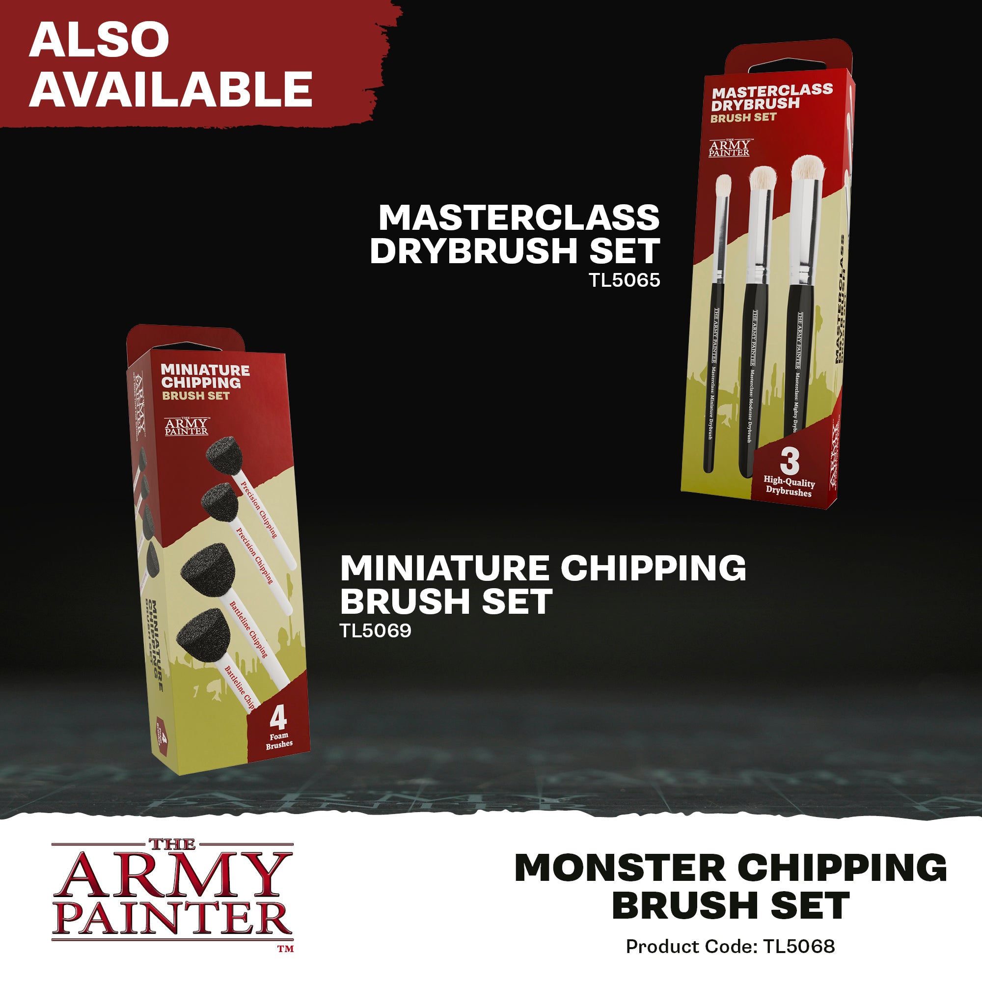 Army Painter Monster Chipping Brush Set - Trinity Hobby