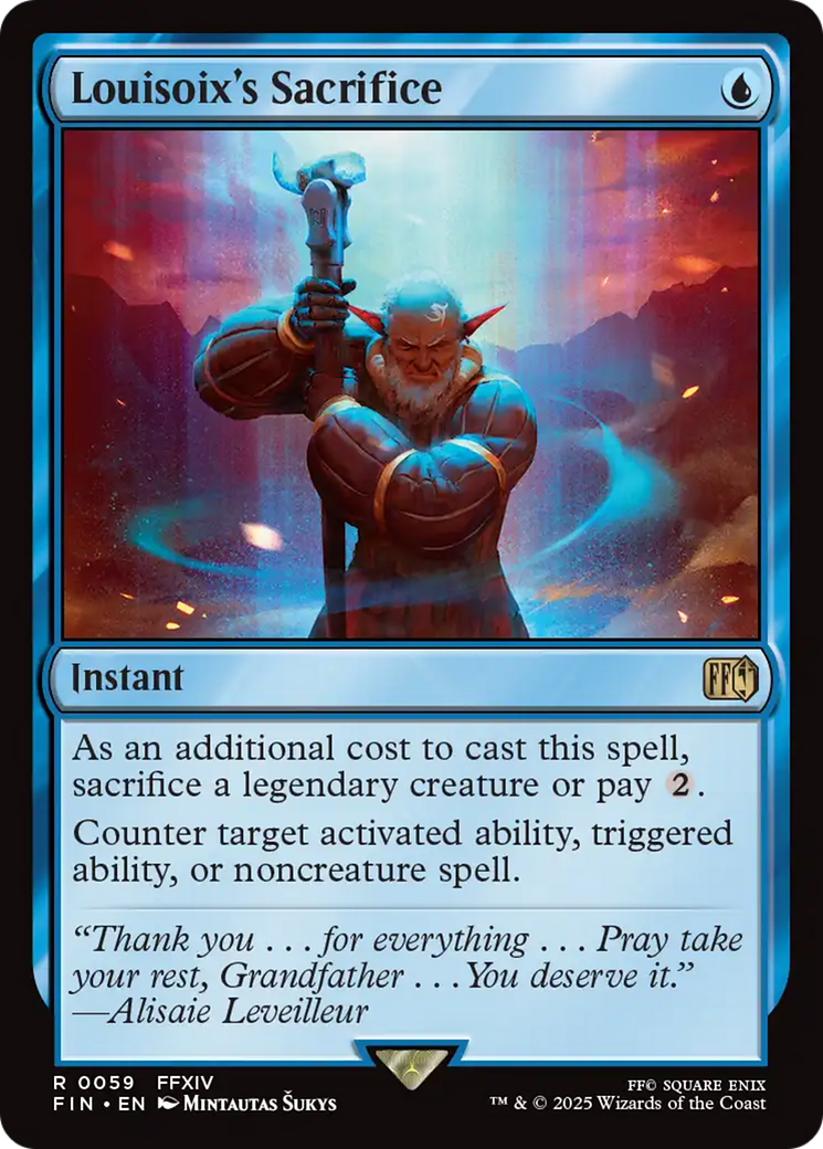Louisoix's Sacrifice  [Foil]  (FIN-059) - [FINAL FANTASY] - Trinity Hobby
