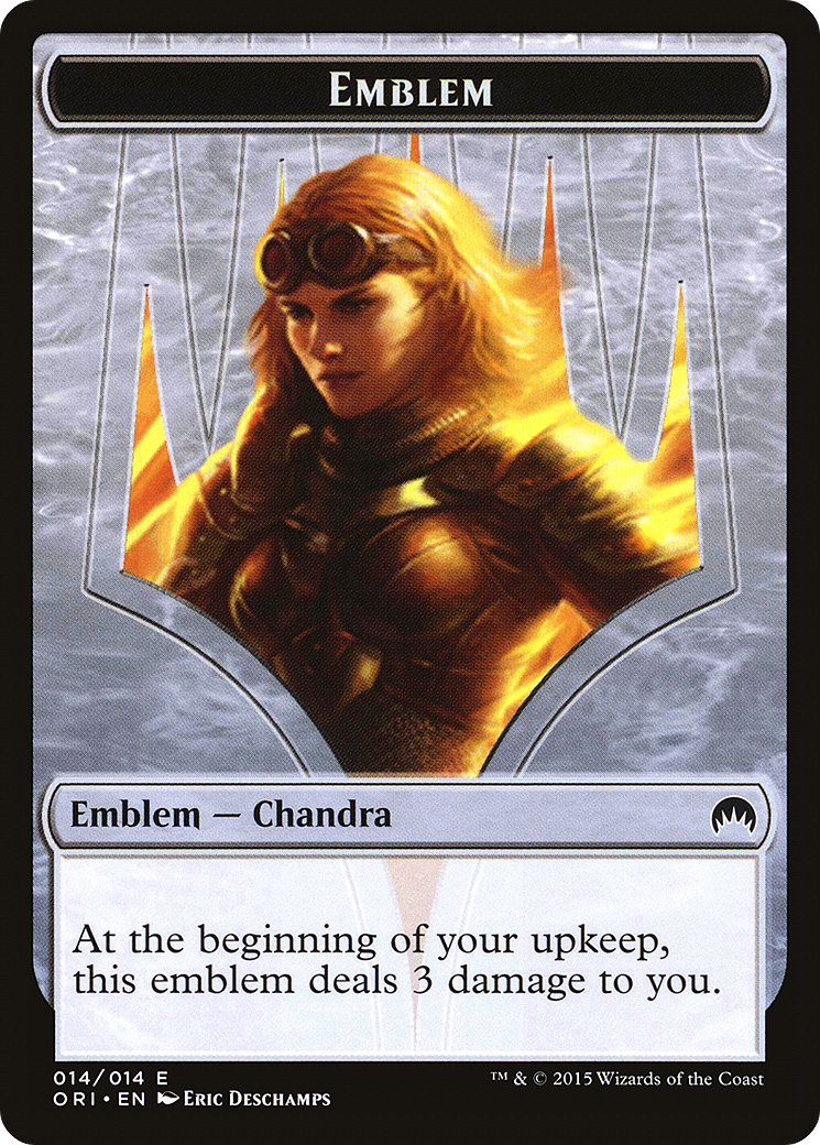 Chandra, Roaring Flame Emblem [Magic Origins Tokens] - Trinity Hobby
