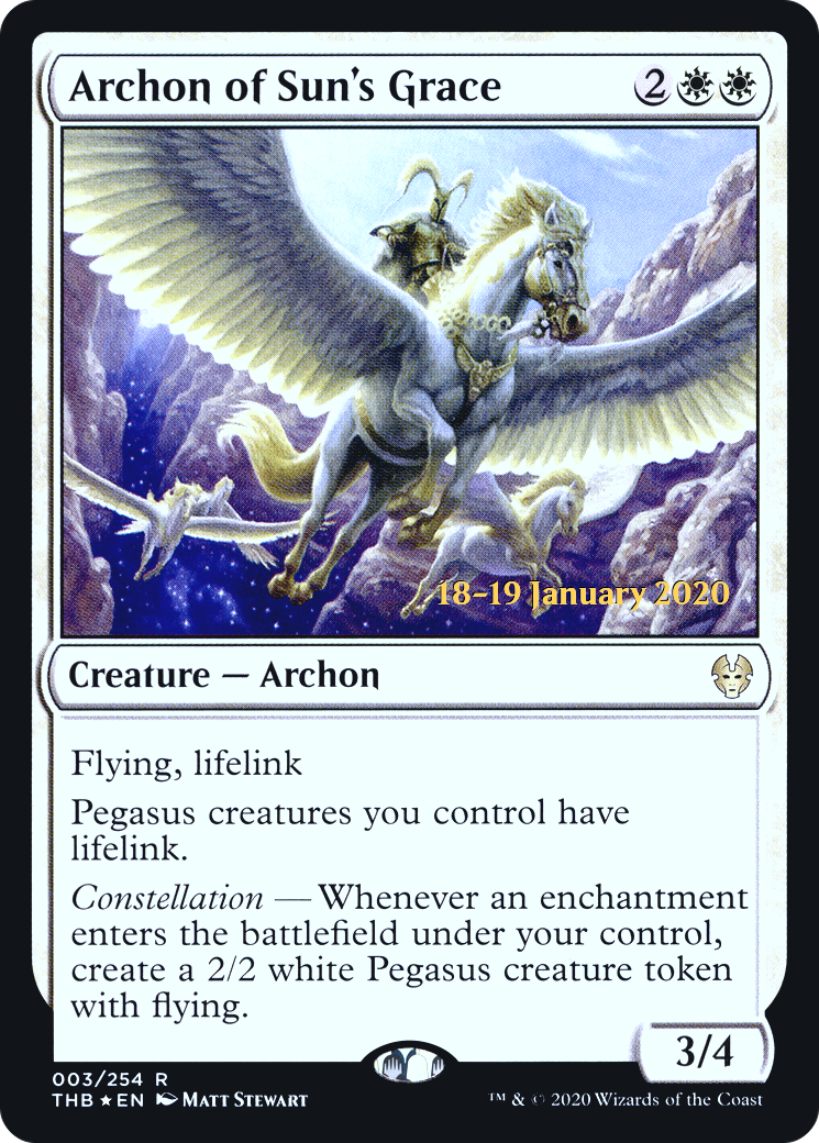 Archon of Sun's Grace [Theros Beyond Death Prerelease Promos] - Trinity Hobby