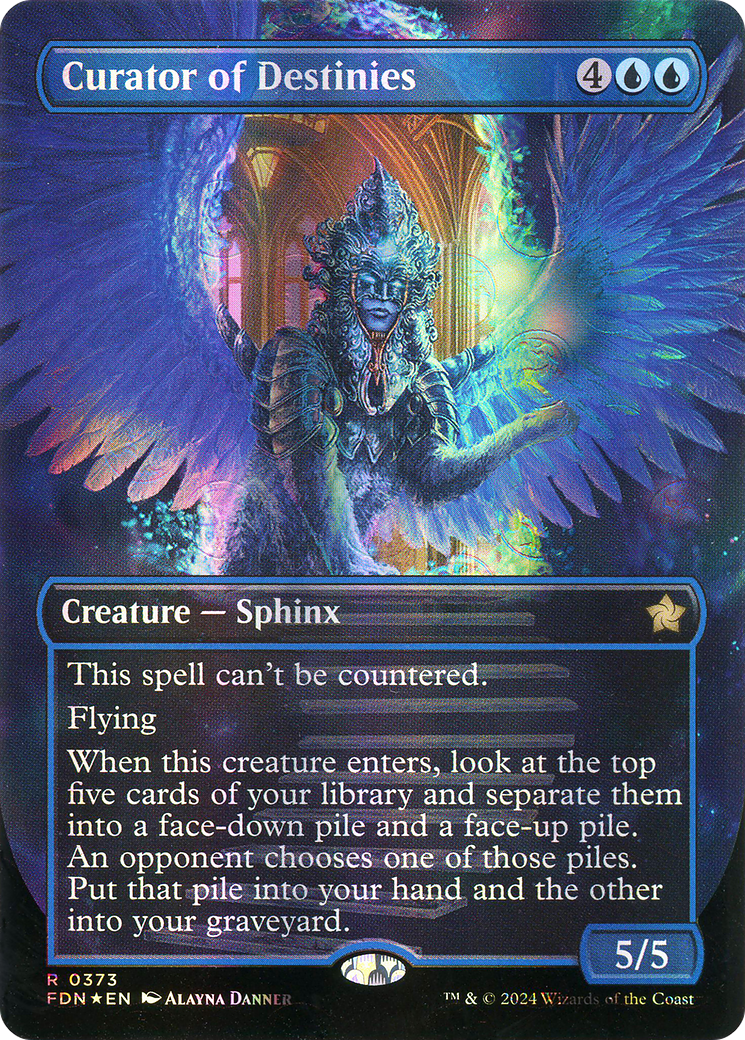 Curator of Destinies (Borderless) (Mana Foil) [Foundations] - Trinity Hobby