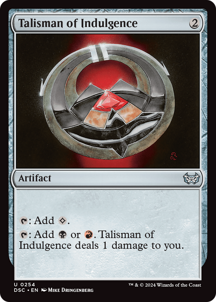Talisman of Indulgence [Duskmourn: House of Horror Commander] - Trinity Hobby