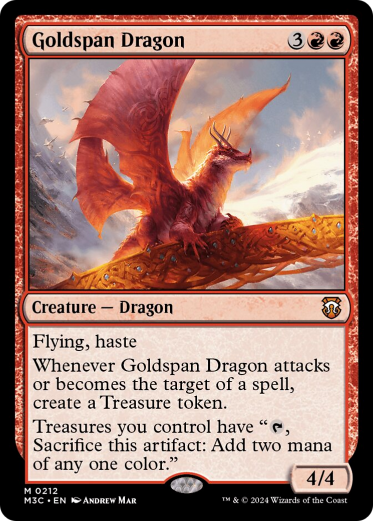 Goldspan Dragon (Ripple Foil) [Modern Horizons 3 Commander] - Trinity Hobby