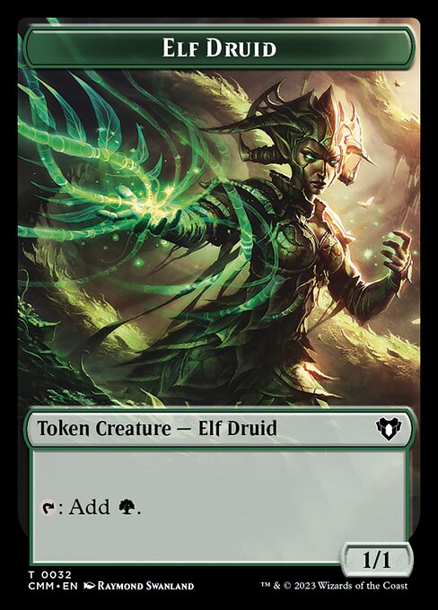 Saproling // Elf Druid Double-Sided Token [Commander Masters Tokens] - Trinity Hobby