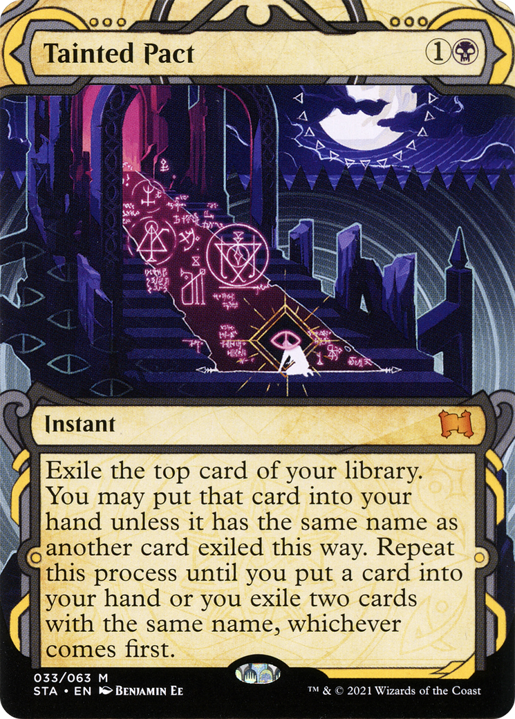 Tainted Pact [Etched Foil]  (STA-033) - [Strixhaven Mystical Archive]: (Showcase) (Borderless) - Trinity Hobby