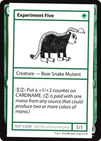 Experiment Five (2021 Edition) [Mystery Booster Playtest Cards] - Trinity Hobby