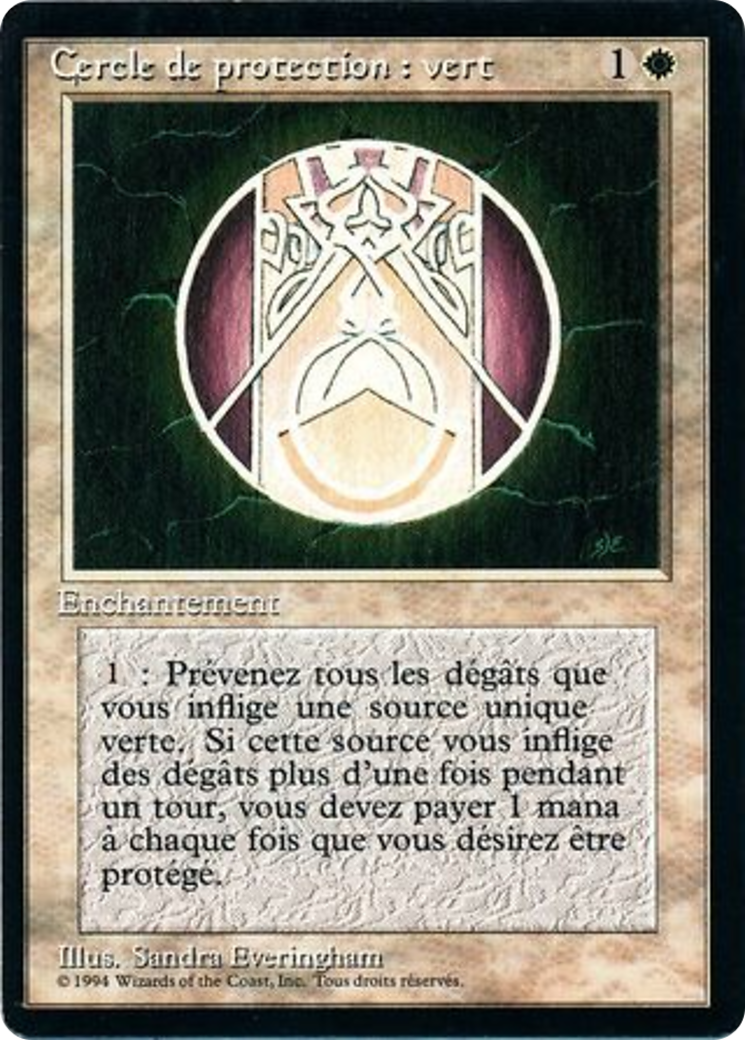 Circle of Protection: Green [Foreign Black Border] - Trinity Hobby