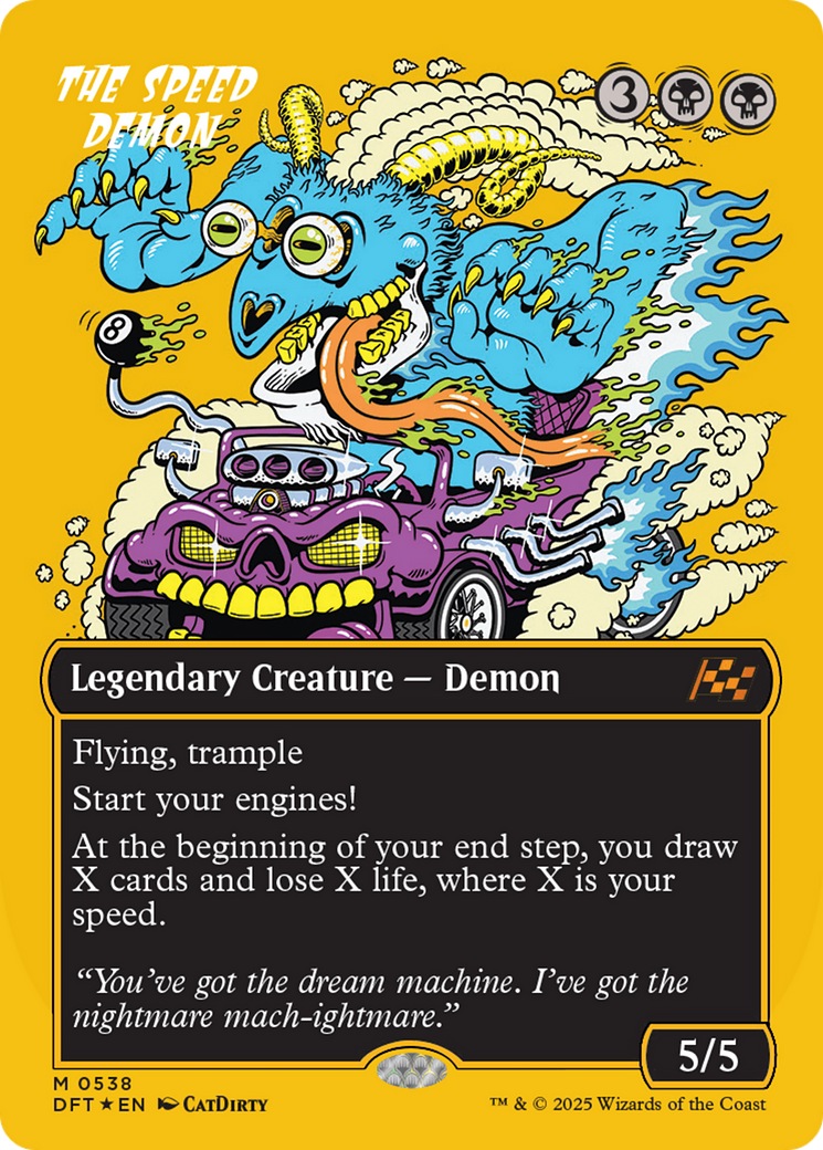 The Speed Demon (Borderless) (First-Place Foil) [Aetherdrift] - Trinity Hobby