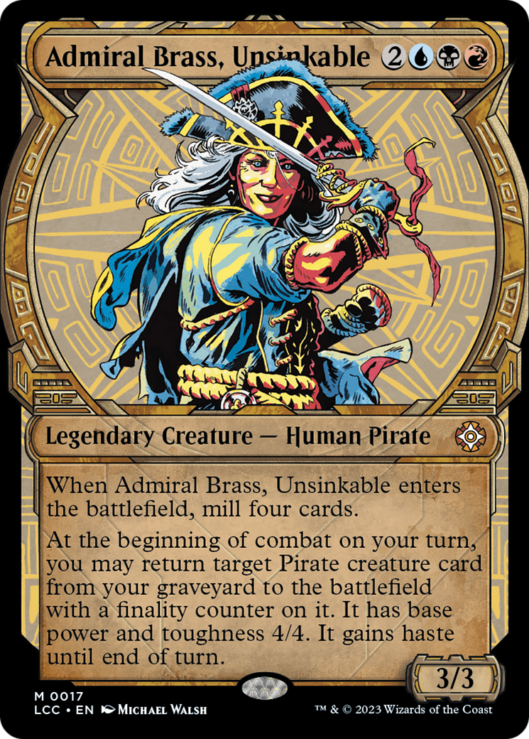 Admiral Brass, Unsinkable (Showcase) [The Lost Caverns of Ixalan Commander] - Trinity Hobby