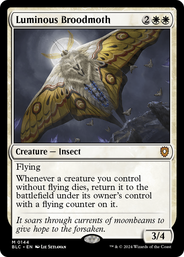 Luminous Broodmoth [Bloomburrow Commander] - Trinity Hobby