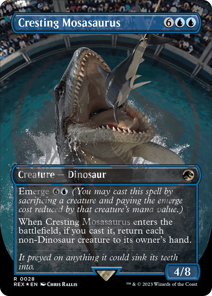 Cresting Mosasaurus (Emblem) (Borderless) [Jurassic World Collection Tokens] - Trinity Hobby