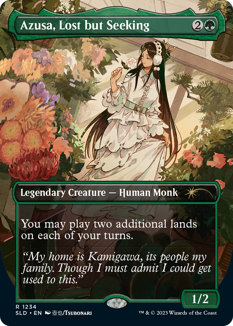 Azusa, Lost but Seeking (Borderless) [Secret Lair Drop Series] - Trinity Hobby