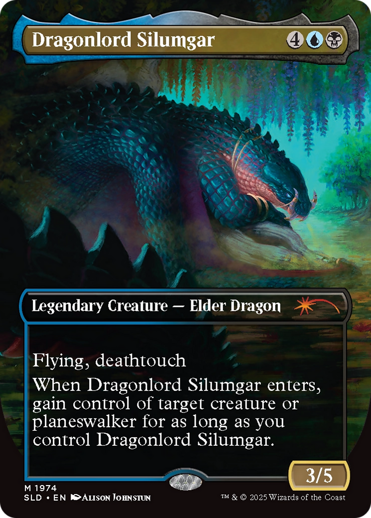 Dragonlord Silumgar // Dragonlord Silumgar  [Foil]  (SLD-1974) - [Secret Lair Drop] (Borderless) - Trinity Hobby