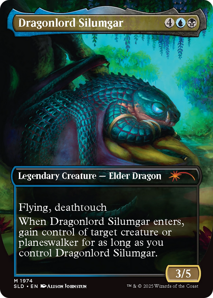 Dragonlord Silumgar // Dragonlord Silumgar  [Foil]  (SLD-1974) - [Secret Lair Drop] (Borderless) - Trinity Hobby