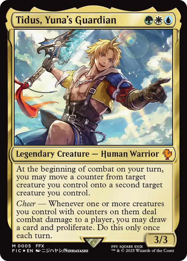 Tidus, Yuna's Guardian  [Foil]  (FIC-005) - [Commander: FINAL FANTASY] - Trinity Hobby