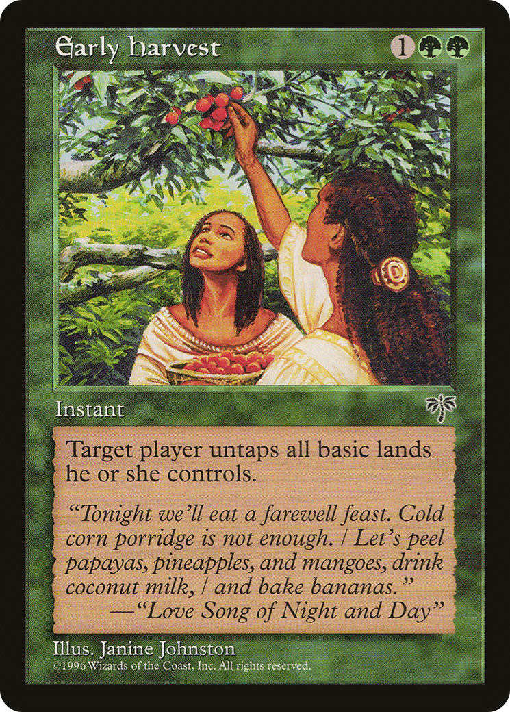 Récolte précoce [Mirage] 