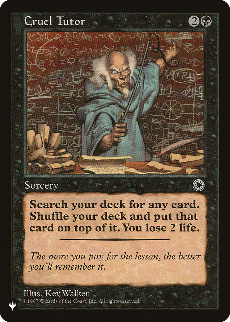 Cruel Tutor [The List] - Trinity Hobby