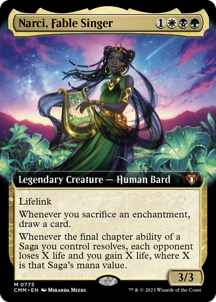 Narci, Fable Singer (Extended Art) [Commander Masters] - Trinity Hobby