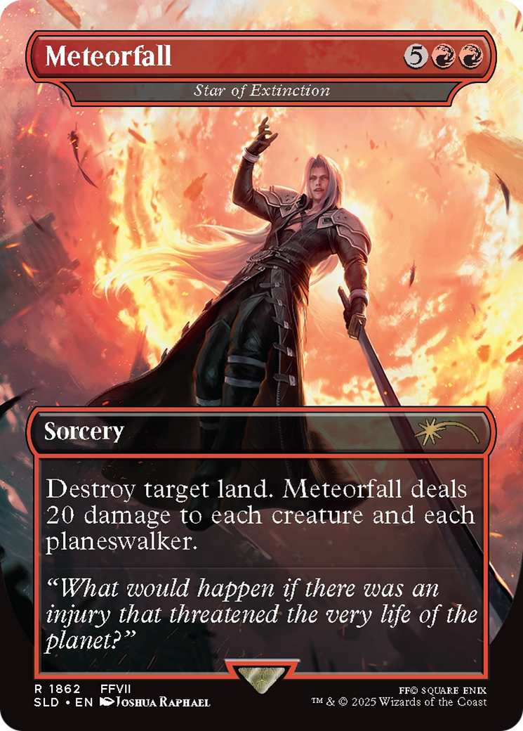 Star of Extinction  [Foil]  (SLD-1862) - [Secret Lair Drop] / Meteorfall (Borderless) - Trinity Hobby