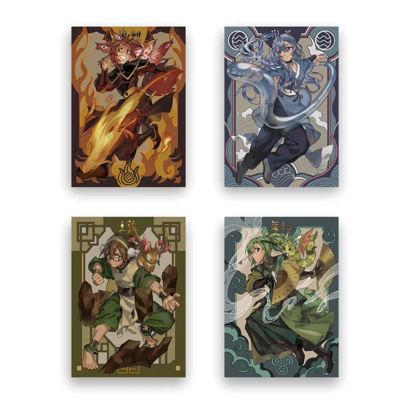 Manamoon Avatar of the Elements Sleeves (70 CT Standard) - Fire (Limit 1 Per Person) - Trinity Hobby