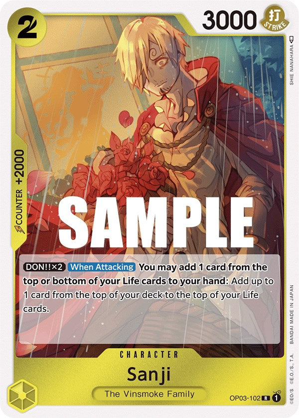 Sanji (OP03-102) - [Pillars of Strength] Foil - Trinity Hobby