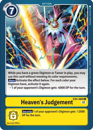 Heaven's Judgement [EX4-068] [Alternative Being Booster] - Trinity Hobby