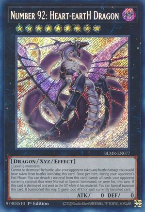 Number 92: Heart-eartH Dragon [BLMR-EN077] Secret Rare - Trinity Hobby