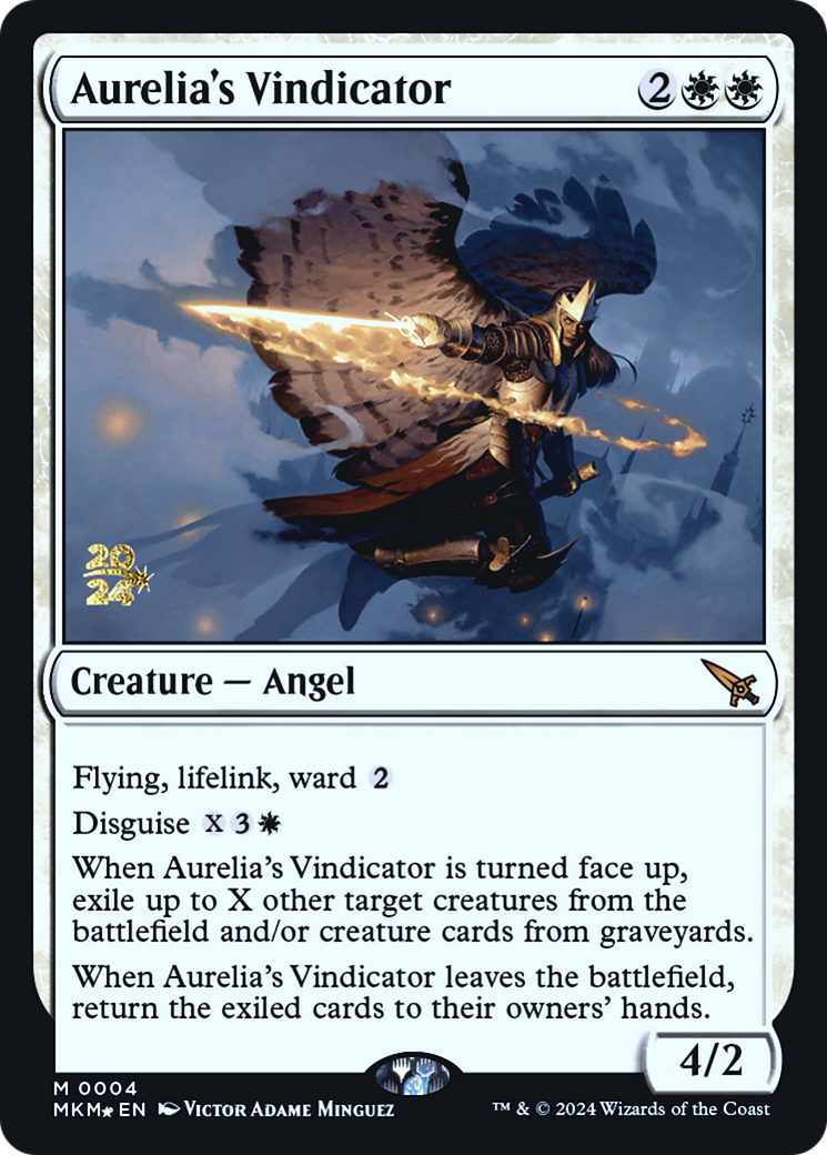 Aurelia's Vindicator [Murders at Karlov Manor Prerelease Promos] - Trinity Hobby