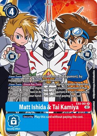 Matt Ishida & Tai Kamiya [EX4-061] (Alternate Art) [Alternative Being Booster] - Trinity Hobby